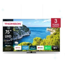 TV set 75" (4k/smart, 3840x2160, wireless lan, bluetooth, google TV, black, 75ug5c14), Thomson