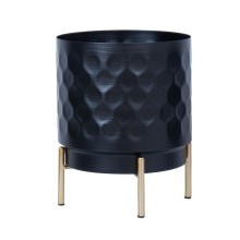 Flowerpot DEIA D21xH26cm, black/golden