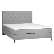 Кровать LEONI 160x200см, с матрасом, серый