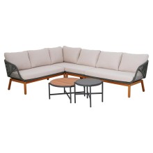 Garden furniture set TUXEDO corner sofa and 2 tables
