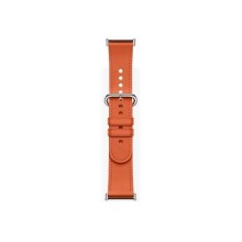 Xiaomi, Leather Quick Release Strap, Coral orange, Stainless steel/Calf leather, Fits wrists 135-205 mm