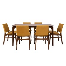 Dining set HAYDIE with 6 chairs