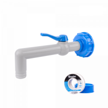 Set - PP 90 ° tap with IBCS60x6 adapter for 19 mm hose with PTFE tape