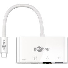 Goobay, USB-C Dock, USB-C Multiport Adapter (HDMI + Ethernet, PD), 62105