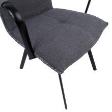 Chair EDDY with armrests, grey