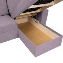 Corner sofa bed INGMAR vintage pink