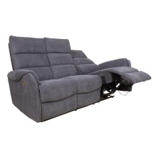 Sofa BOWERS 3-seater electric recliner, grey