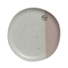 Тарелка LUVE D20см, бело-розовая