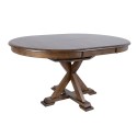 Dining table JAMES D106+46xH76cm, rustic oak