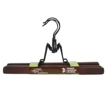 Cloth hangers for trousers 3pcs, brown