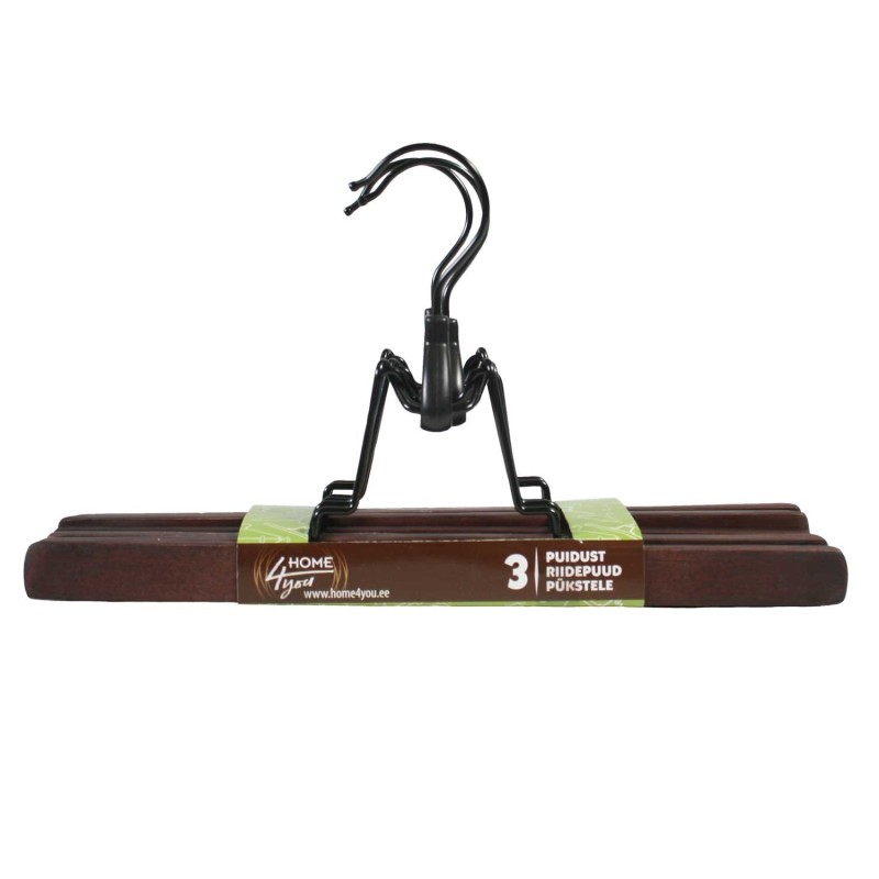 Cloth hangers for trousers 3pcs, brown Cloth hangers for trousers 3pcs, brown