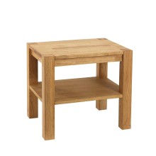 Night stand CHICAGO NEW, 50x40xH45cm, with shelf, wood: oak veneer, color: natural