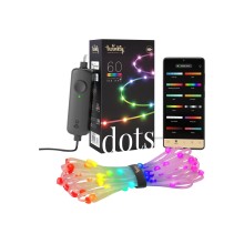 Twinkly, Dots Smart LED Lights 60 RGB (Multicolor), USB Powered, 3m, Transparent