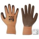 Gloves PERFECT GRIP BROWN latex, size 10