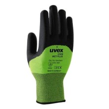 Töökindad Uvex C500 Wet plus, lõikekindlus 5, rohelised, suurus 10