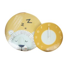 Wall clock FUN LION with a picture 40x60cm