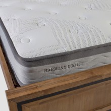 Bed GRACE 160x200cm, with mattress HARMONY DUO, dark grey