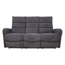 Sofa BOWERS 3-seater electric recliner, grey