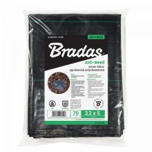 Anti-weed woven PP black UV, 70g, 0,6 x 10m
