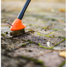 Wire brush for grout