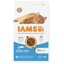Complete dry feed IAMS CAT Senior 7+ Ocean Fish 3kg for senior cats