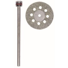 Diamond-coated cutting disc Ø 20 mm with cooling holes + arbor