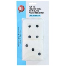 Hanging dice 7.5x7.5cm white