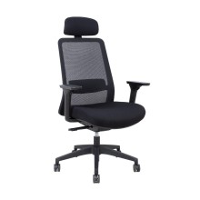 Task chair SANTO black mesh fabric