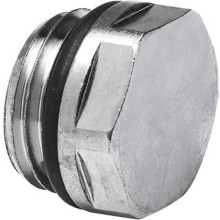 Nickel plated blind plug 1" (male) with O-ring