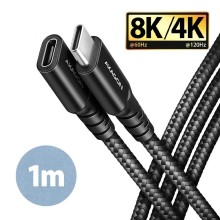 КАБЕЛЬ USB-C УДЛИНИТЕЛЬ 1M/ЧЕРНЫЙ BUCM32-CF10AB AXAGON