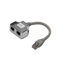 Digitus, гнездо RJ45 на вилку RJ45, адаптер соединительного кабеля CAT 5e, 2x CAT 5e, экранированный, DN-93904