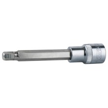 Bit chuck long Hex 1/2" CHROMEplus, on hang tag 7mm, KS Tools