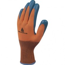 Gloves, woven, polyester, latex coated 8, Delta Plus