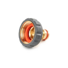 Tap adapter with female thread 1", brass,soft