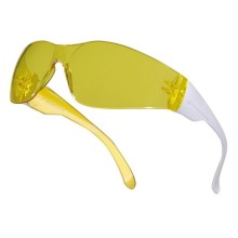 Safety glasses BRAVA2, yellow glass, yellow frame, Delta Plus