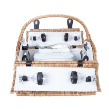 Picnic basket for 4 people, 47x31xH23/28/38cm