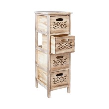 Chest of drawers MIHKLI with 4 storage units 26x32x81cm, natural