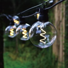 Party lights TWIST 10-LED bulbs / 4,5m, warm white light