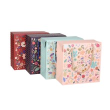 Gift bag BOXY L, 27x27x13cm, mix