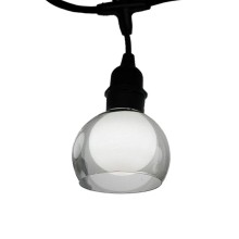 Party lights FLICKER 10-LED bulbs / 4,5m, cold white light