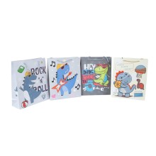 Gift bag DINO M, 26x32x10cm, mix