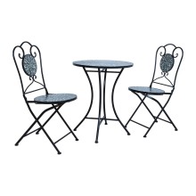 Balcony set MIRT table and 2 chairs, green