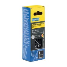Rivet stainless 4.0x12mm 50pcs + Drill C, Rapid