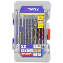 Drills set Multi Material 20pcs - for metal, wood, concrete and tiles