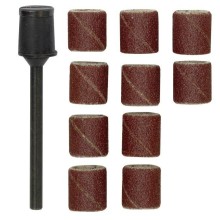 Drum sander with 10 sander bands Ø 10 mm, 150 grit