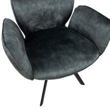 Chair EDDY with armrests, green