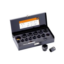 Twist socket set 16 pcs 3/8" and 1/2" 8-27mm