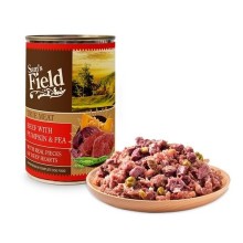 Sam's Field beef with pumpkin & pea superpremium complete dog food 400g