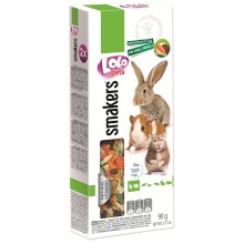 LoLo Pets Smakers treat sticks for rodents and rabbits with vegetables 2 pcs 90g