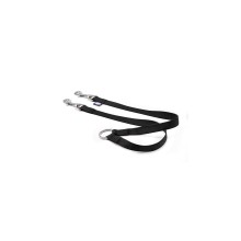 Record black double leash S 1.6x45cm